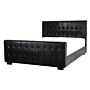 Dakar Button Pu King Size Bed Black