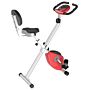 Homcom Steel Manual Stationary Bike Resistance Exercise Bike W/ Lcd Monitor Red