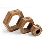 Set Of Three Hexagon Tealight Holders