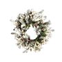 Christmas Wreath White Synthetic Material 55 Cm Pre Lit Artificial Snow Pine Cons Seasonal Home Decor