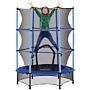 Homcom 4.6ft/75" Kids Trampoline, Indoor Outdoor Toddler Trampoline, With Safety Enclosure, Springless Design - Blue