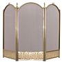 Fire Vida Ingleton 3 Panel Fire Guard, Brass