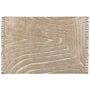 Area Rug Beige Polyester Cotton Backing 160 X 230 Cm Decorative Tassels Floor Mat Classic Design Living Room Bedroom Beliani