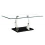 Phoenix Glass Coffee Table With Stainless Steel Base