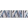 Runner Rug Multicolour Polyester 80 X 300 Cm Geometric Striped Pattern Anti-slip Bottom