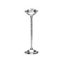 Candle Holder Silver Metal Glass