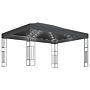 Vidaxl Gazebo With Led String Lights 3x4 M Anthracite Fabric