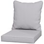 Outsunny 1-piece Back And Seat Cushion Pillow Replacement, Patio Chair Cushion Set For, Light Grey