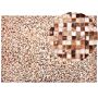 Area Rug Brown Cowhide Leather 160 X 230 Cm Patchwork Handcrafted