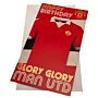 Manchester United Fc Retro Shirt Birthday Card