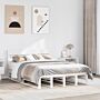 Vidaxl Bed Frame Without Mattress White 120x190 Cm Small Double Solid Wood Pine