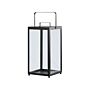 Lantern Black Iron H 41 Cm Pillar Candle Holder Handle Minimalistic Industrial Decoration