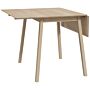 Homcom Folding Dining Table, Extendable Kitchen Table For Small Space, Wooden Drop Leaf Table For 2-4 People, Natural Wood Effect