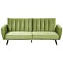 Sofa Bed Olive Green Sleeper Convertible Velvet Upholstery Elegant