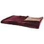 Blanket Burgundy Polyester Fabric 150 X 200 Cm Retro Design Throw Rectangular