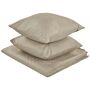 Bedspread Taupe Polyester Fabric 160 X 220 Cm With Cushions Embossed Pattern Decorative Throw Bedding