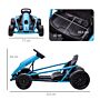 Homcom 24v Electric Go Kart For Kids, Drift Ride-on Racing Go Kart With 2 Speeds, For Boys Girls Aged 8-12 Years Old, Blue