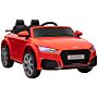 Homcom Compatible For 12v Rechargeable Battery Ride On Car W/ Remote Forward Reverse Lights Horn Mp3 Player Red W/ Seat Belt Audi Tt Rs