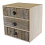 3 Drawer Unit Driftwood Effect Drawers With Pebble Handles