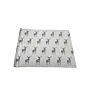 Set Of 2 Grey Stag Print Fabric Place Mats