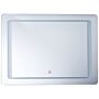 Wall Mirror With Led Silver 60 X 80 Cm Rectangular Illuminated Anti Fog System