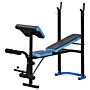 Homcom Adjustable Weight Bench With Leg Developer Barbell Rack For Lifting And Strength Training Multifunctional Workout Station For Home Gym Fitness