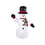 Outdoor Led Christmas Inflatable White Fabric Snowman Figure Garden Decoration Pre Lit