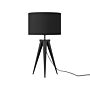 Tripod Table Lamp Black Drum Shade