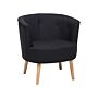 Armchair Black Upholstered Tub Chair