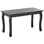 Coffee Table Black Mdf Top Pine Wood Legs 80 X 40 Cm Rectangular Table Top French Shabby Chic