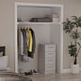 Contrast 4 Drawer Bedside Cabinet In Grey Matt