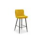 Luxe Velvet Bar Stool - Mustard