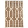 Area Rug Beige Brown Viscose Wool 160 X 230 Cm Geometric Pattern Hand Tufted Low Pile Living Room Cotton Backing