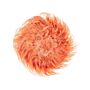 Wall Decoration Coral Red Feathers Round 40 Cm Boho Accent Design Living Room Decor