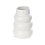 Flower Vase White Stoneware 22 Cm Decorative Home Accessory Minimalistic Home Decor