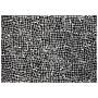 Area Rug Black And White Polyester Cotton Backing 160 X 230 Cm Decorative Floor Mat