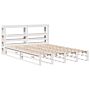 Vidaxl Bed Frame With Headboard White 150x200 Cm King Size Solid Wood Pine