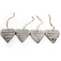 Small Hanging Silver Heart With Love Quote