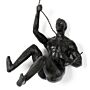 Abseiling Man Looking Up Ornament Black