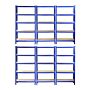 Monster Racking T-rax Heavy Duty Shelving Units, Blue, 75cm W, 30cm D, Set Of 6