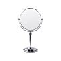 Makeup Mirror Silver Metal Ø 20 Double-sided Reversible Dressing Table Mirror Magnifyng