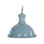 Pendant Lamp Blue Metal Round Shape Flower Ornaments Industrial Beliani