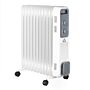 Homcom 2720w Oil Filled Radiator, Portable Electric Heater W/ 3 Heat Settings, Adjustable Thermostat, Safe Power-off, 11 Fins