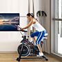 Homcom Belt-driven Exercise Bike With Lcd Display-black