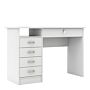 Function Plus Desk 5 Drawers In White