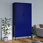 Vidaxl Wardrobe Navy Blue 90x50x180 Cm Steel