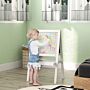 Aiyaplay Double-sided Kids Easel, Art Easel For Toddlers, 2-in-1 Kids Whiteboard Blackboard With Storage Shelf For Ages 18-48 Months - White