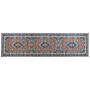 Runner Rug Runner Blue And Orange Polyester 80 X 300 Cm Oriental Distressed Decorations