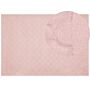 Faux Rabbit Fur Rug Pink Artificial Polyester Fur 160 X 230 Cm Soft Shaggy High Pile Trellis Pattern Rug