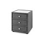 Sorrento 3 Drawer Bedside Slate Linen